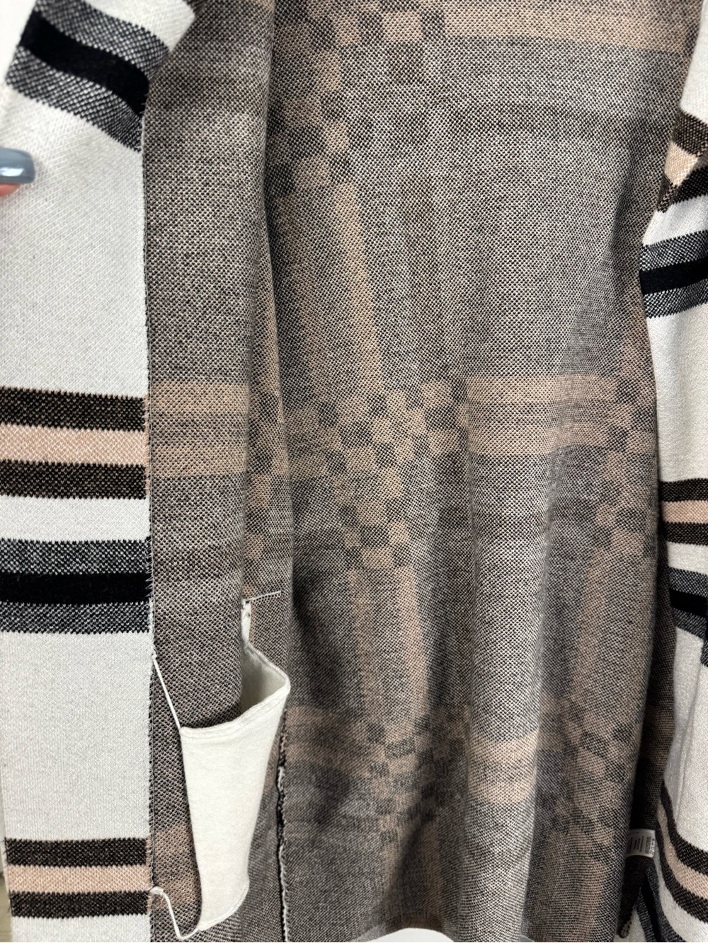 Christian Siriano Plaid Hooded Wrap Cardigan Sweater M - Picture 11 of 15